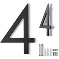 thumbnail image 1 of shiyou-8 Inch Black House Numbers For Outside Metal, Floating Large House Numbers Modern Address Numbers Floating Mount Flush Mount Aluminum Home Address Numbers 4, 1 of 4