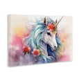 thumbnail image 2 of Stupell Industries Cottage Magical Unicorn with Blossoms Canvas Art, 24 x 16, by Creative Studio, 2 of 8