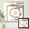 thumbnail image 4 of Designart 'Wreath Of Ethnic Beige Boho Feather' Bohemian & Eclectic Framed Art Print, 4 of 4