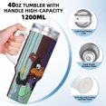 thumbnail image 4 of Vaso de acero inoxidable Bugs Bunny Ice King de 40 oz (con asa y pajita), para viaje en automóvil, 2 en 1, con tapa, 4 of 8