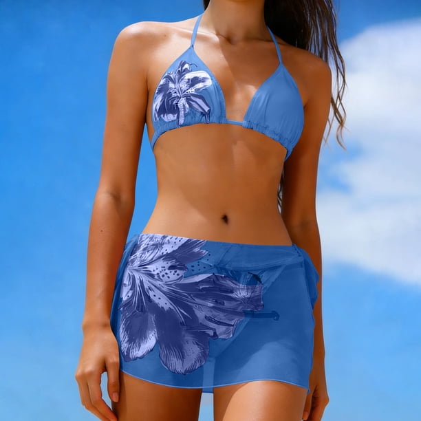Trajes de baño para mujer, conjunto de traje de baño estampado de dos piezas a la moda para mujer, trajes de baño para mujer, trajes de baño para mujer, trajes de baño de moda de playa para mujer