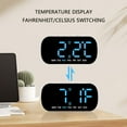 thumbnail image 4 of Digital Alarm Clock Large Led Display Desktop Clock With Temperature Calendar Rectangular Desk Clock 13x3.5x6.5cm, 4 of 8