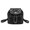 Black, variant on Women's Pink Quilted PU Backpack, Silver Chain Flap Mini Shoulder Bag for Daily