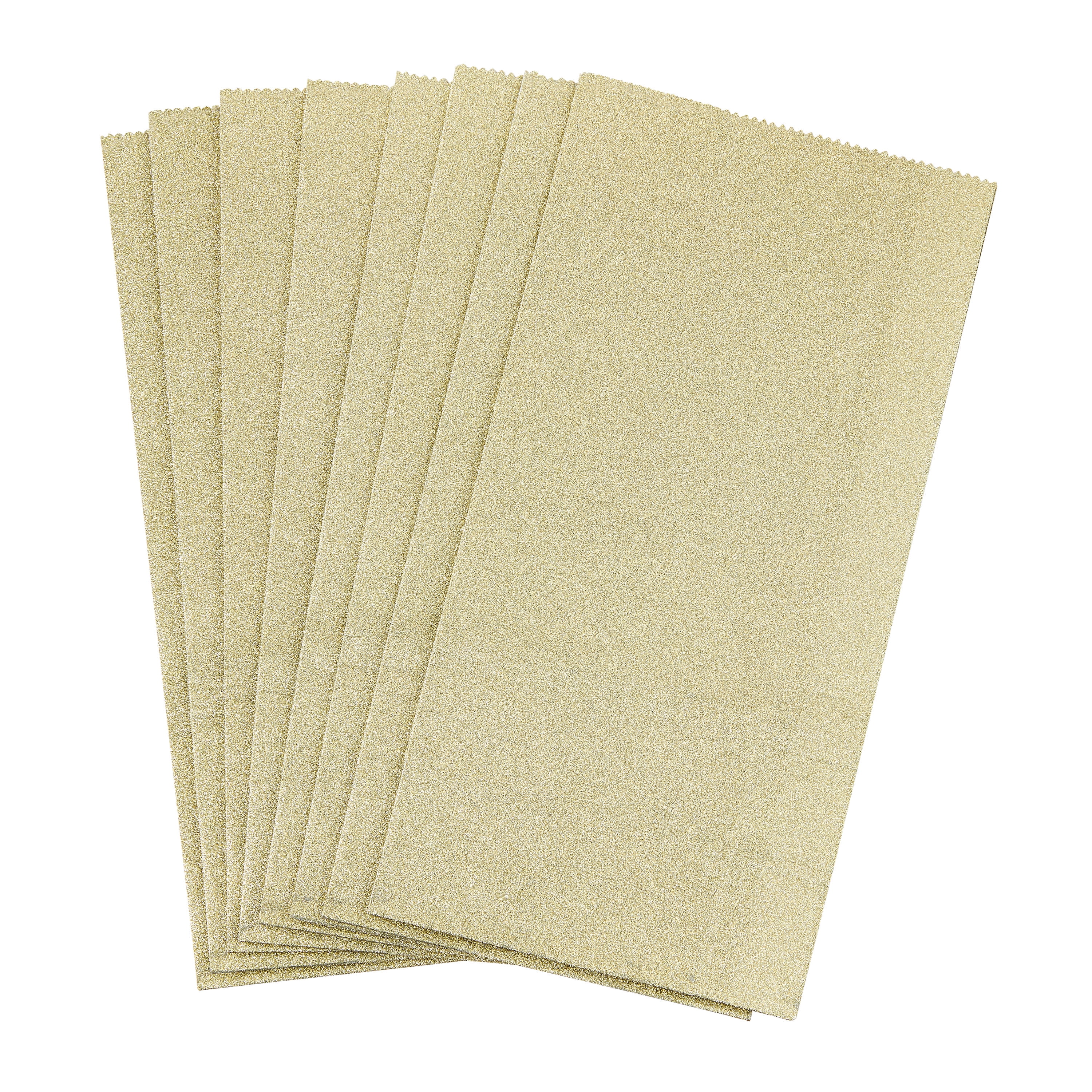Gold Glitter Treats Bags, 3.5" x 2.3" x 7", 8 Pieces, by Way To Celebrate