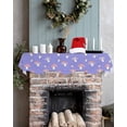 thumbnail image 5 of Purple Mushroom Fireplace Mantel Scarf Table Runner, Spring Botanical Winter Garland Mantel Top Tablerunners Dresser Scarves Cover Decorations for Windows Party Living Room 70''x17'', 5 of 6