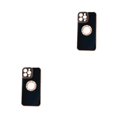 thumbnail image 1 of Inteprter Funda de teléfono galvanizada de lujo con Protector de cámara, carcasa para teléfono inteligente, cubierta de orificio Negro 2piezas, 1 of 6