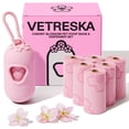 thumbnail image 1 of Dispensador de bolsas para excremento de perro VETRESKA con aroma a flor de cerezo, 1 of 9