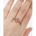thumbnail image 3 of HeartsAndYou 1ct Natural Round Morganite Diamond Ring Milgrain Solitaire 14k SOLID Rose Gold, 3 of 9