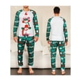 thumbnail image 6 of Elippeo Christmas Family Pajamas Matching Set, Snowman Print Long Sleeve T-shirt with Pants Sleepwear Loungewear, 6 of 7