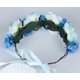 thumbnail image 3 of Corona de flores de rosas JanHm Diadema Tocado floral Boho Azul, 3 of 5