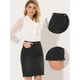 thumbnail image 2 of INSPIRE CHIC Falda Vaquera Midi Básica Desgastada De Cintura Alta Con Dobladillo Rasgado Y Lavado Para Mujer Negro XS, 2 of 5