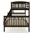 thumbnail image 4 of Furniture of America Aida Twin over Full Kids Wood Dark Brown Bunk Bed with Ladder, 4 of 12