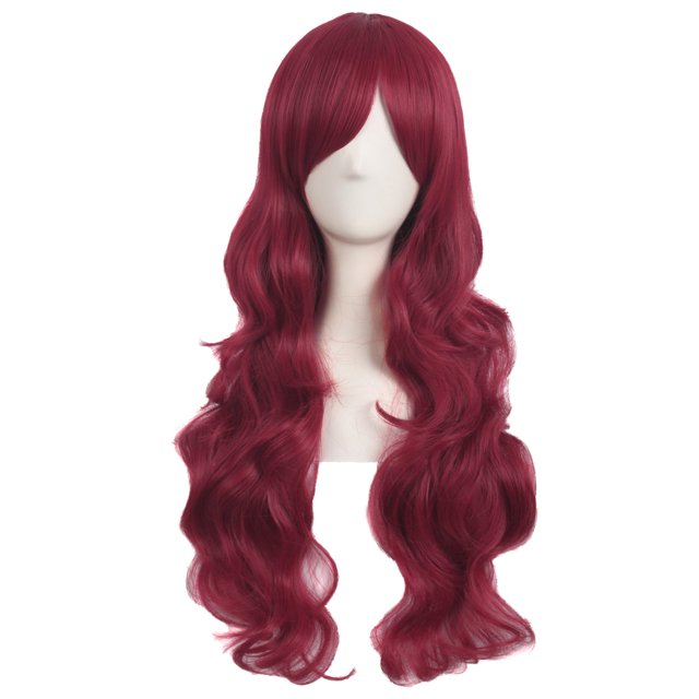 LinYooLi 28 Pouces/70 cm Perruque Synthétique Cheveux Longs Bouclés (Brun Blond Mélangé)