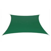 Coolaroo Coolhaven Outdoor Sun Shade Sail With Hardware Kit 95% UV Block Protection for Garden, Patio, Backyard, 12' Square, Heritage Green