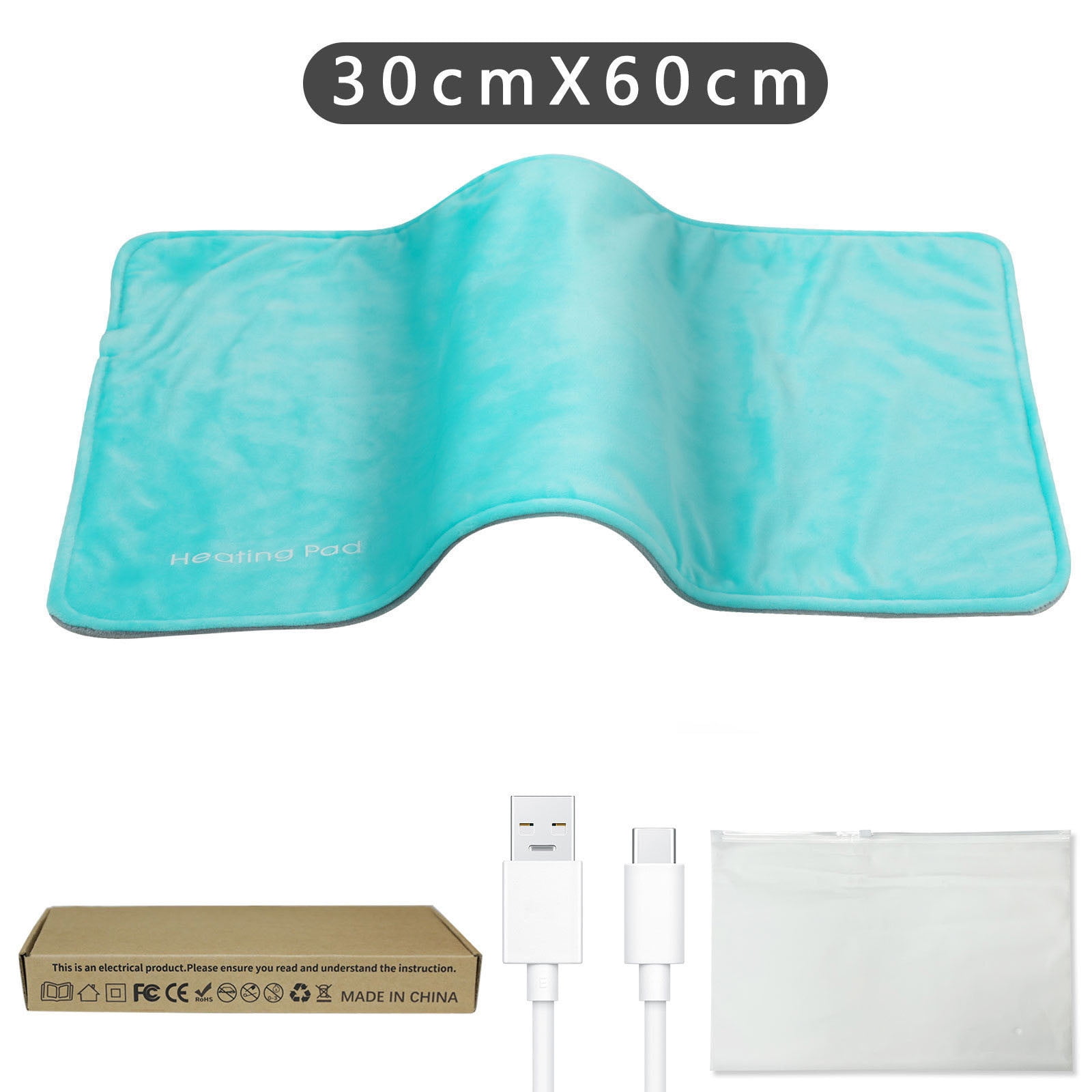 Heated Blanket USB Heating Pad Blanket Made Of Crystal Velvet Portable Winter Multiple Application Scenarios Heat Blanket 23.6x12 Inch Machine Washable