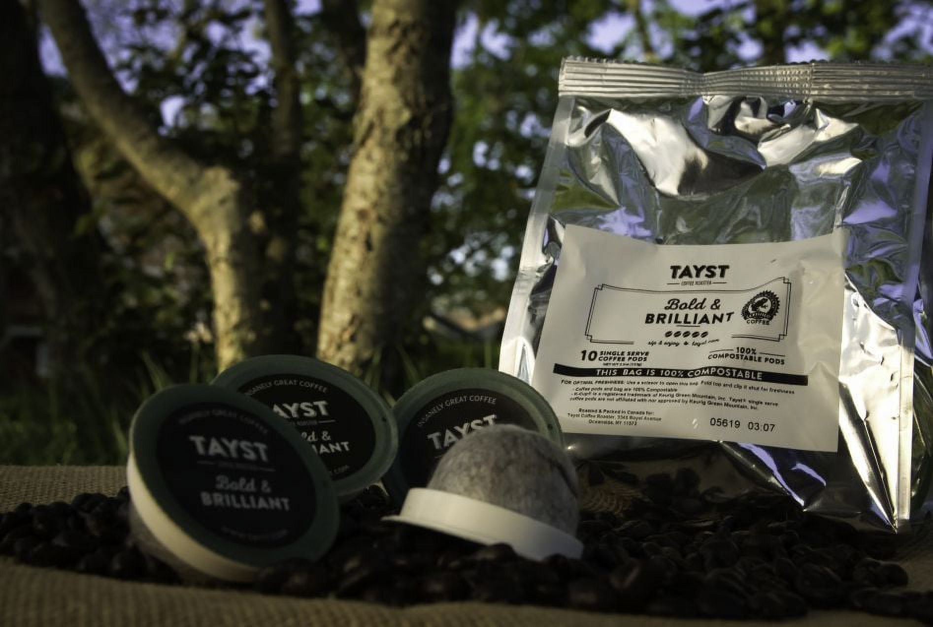 Tayst Rainforest Alliance Bold and Brilliant, Dark Roast Keurig Coffee Pods, 50 Ct