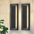 thumbnail image 1 of Aplique de pared para exteriores ZSMAIKU, 40 cm, negro, 12 W, blanco cálido, paquete de 2, 1 of 9