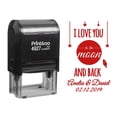thumbnail image 1 of Printtoo Personalized Red Self Inking I Love You To The Moon And Back Stamp Custom Wedding Favor Rubber Stamper -60 x 40 mm, 1 of 6