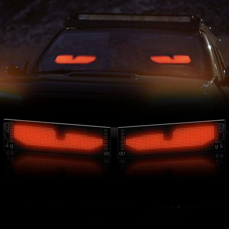 Yiokii Duivels Ogen LED Koplampen - USB Dynamische Demon Eye met Verstelbaar Oogpatroon, Wifi Controle voor 12V Auto