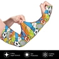 thumbnail image 3 of Easygdp Various Balls Adult Ice Silk Sunscreen Arm Cover with Thumbhole, Cooling Compression Arm Cover for Cycling, 3 of 8