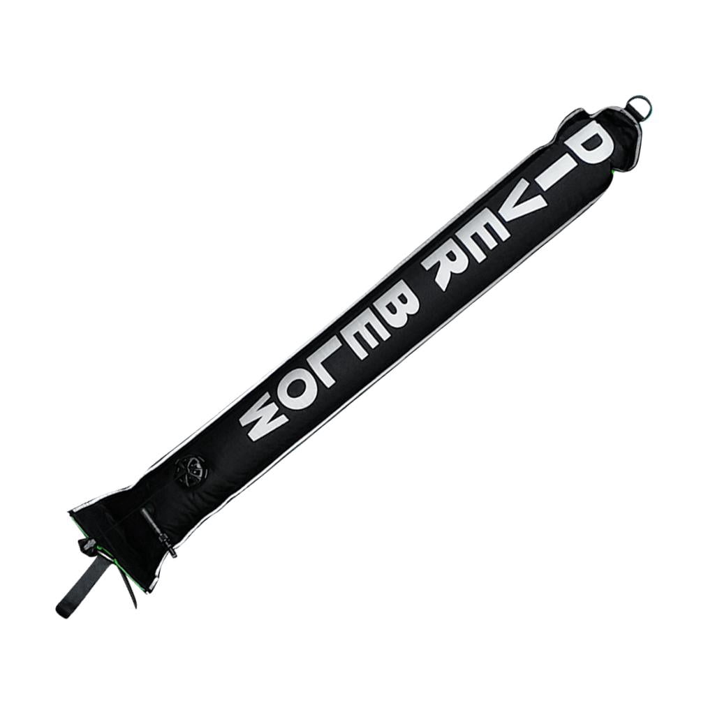 SMB Surface Marker Buoy Sausage - Reflective Tape - Oral Black and
