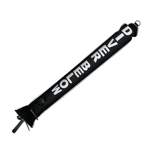 Bouée de Signalisation pour Plongée sous-Marine Tuba 4 Pieds Noir et Vert Fluorescent