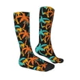 thumbnail image 3 of Picia Women Crew Soft Moisture-wicking Socks Palm Trees Pattern Design Cotton Socks, One Size fit All, 3 of 9