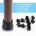 thumbnail image 5 of Rubber Leg Cap End Tip Furniture Feet Protector 18mm 5/7" Inner Dia 36pcs, 5 of 7