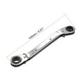 thumbnail image 2 of Uxcell 3/8'' x 7/16'' Double Box End Reversible Ratcheting Wrench Carbon Steel Silver Tone 1pcs, 2 of 5