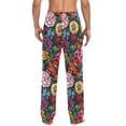 thumbnail image 4 of FORMRS Mens Pajama Pants with Pockets Cotton Sleepwear Lounge Bottoms Sizes S-2XL, Vibrant Flowers Pattern, 4 of 7
