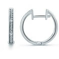 thumbnail image 2 of Round White and Black Diamond Accent Rhodium-Plated Hoop Earrings, 3-Piece Set, 2 of 4