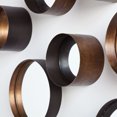 thumbnail image 3 of S/8 Brown Metal Wall Mirrors, 3 of 3