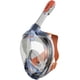 thumbnail image 1 of SEAC Magica Máscara de esnórquel antivaho de rostro completo con falda facial suave en 2 tamaños Válvula de exhalación y parte superior de esnórquel seco Azul/Naranja Grande/Extragrande, 1 of 5