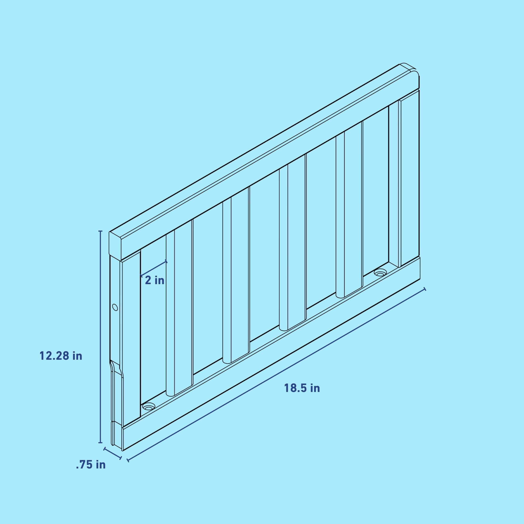 Graco Universal Toddler Guardrail (Slats) - Sage