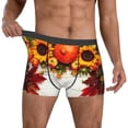 thumbnail image 2 of Kdxio Men's Boxer Briefs with Thanksgiving With Autumn Pumpkins Fall Leaves Print - Comfortable and Breathable Underwear for Everyday Wear, 2 of 7