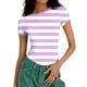 thumbnail image 1 of Xuyuer Print Fitted Pencil Top - Women's Casual Unstructured Round Neck Short Sleeve Shirt Matching Set for Office Chic Ensembles, Dinner Date Nights & Modern Separates Wardrobe Styling, 1 of 5