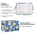 thumbnail image 2 of Yayeee 2 Pack Canvas Storage Basket with Handles for Shelves Fabric Bins Closet Organizer, Cute Fried Eggs, 2 of 8