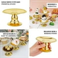 Efavormart 12 Pack Gold Mirror Finish Mini Plastic Pedestal Cupcake