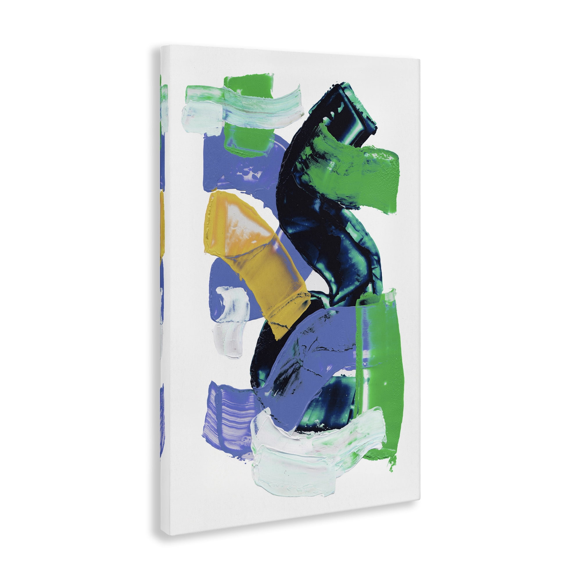 Stupell Industries Expressive Bold Brush Strokes Abstract Painting Gallery Wrapped Canvas Art Print Wall Art, 16 x 24