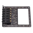 thumbnail image 1 of Placa De Puente De Guitarra Eléctrica, Silletas De 10,5 Mm, Espaciado De Cuerdas De Puente, Acabado Tallado Negro, Decorativo Para Humbuckers, 1 of 8