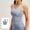 Light Blue, variant on Women's Summer Short-sleeved Fashion Fitness Yoga Sports Bra With Underwire Elastic Slim-fitting Gathered Light Blue M