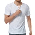 thumbnail image 3 of Birdeem T-Shirt Blouse pour Homme Décontracté Uni Mode à Enfiler Col Rond Manches Courtes, 3 of 12
