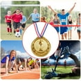 thumbnail image 5 of 10-Pack Gold Silver Bronze Award Medals for Kids and Adult Sports Tournaments Prize Round with Neck Ribbon for Olympic Style for Children School Sports or Any Competition (Gold), 5 of 6