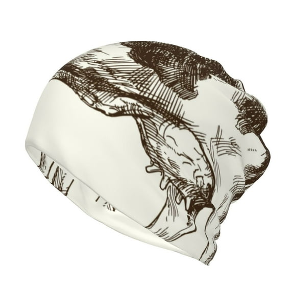 Honeii Cow 1 Print Winter Beanie Daily Hat - Thermal Polar Fleece Ski Running Hat Skull Cap for Men and Women,Beanie