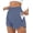 Blue, variant on Womens Athletic Shorts High Waisted Running Shorts Gym Workout Shorts with Pockets