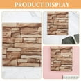 thumbnail image 3 of SHOWERORO 10Pcs Sticky Tiles for Kitchen Walls Self Adhesive Light Brown 3D Rock Texture Wall Panels, 3 of 6