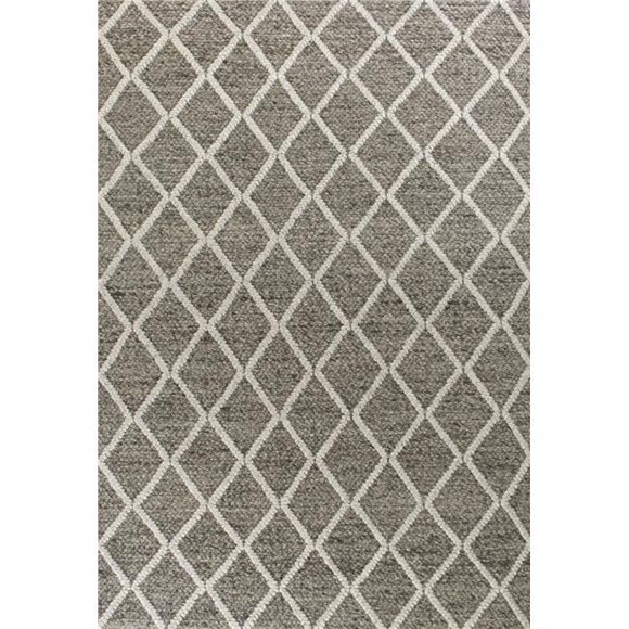 3'3" x 5'3" Wool Dark Grey Area Rug