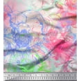 thumbnail image 1 of Soimoi Pink Cotton Duck Fabric Flower Watercolor Fabric Prints By Yard 56 Inch Wide, 1 of 3