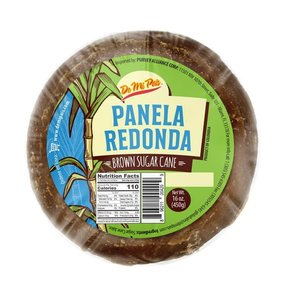 De Mi Pais Panela Redonda 450gr / Brown Sugar Cane 16oz 12-PACK