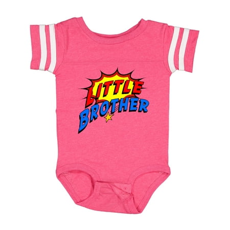 

Inktastic Little Brother Superhero Gift Baby Boy Bodysuit